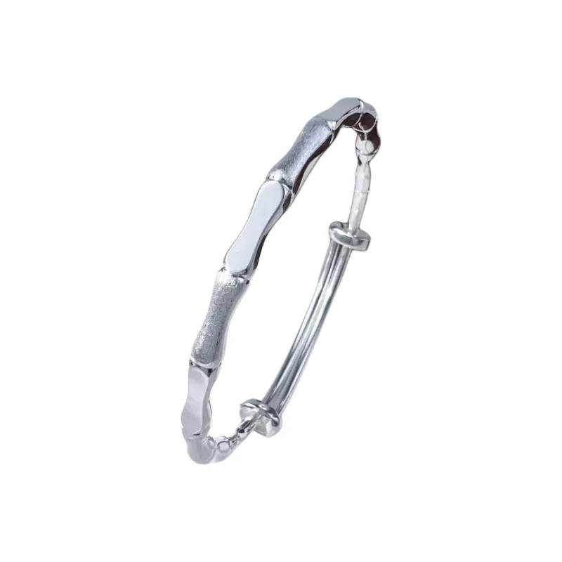 Stone Edge Poly 999 Fine Silver Bangles Unisex-0