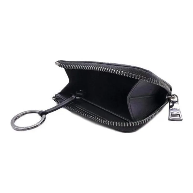 COACH SignatureCanvas Coated Canvas Key Pouch Mini Women's Charcoal-5