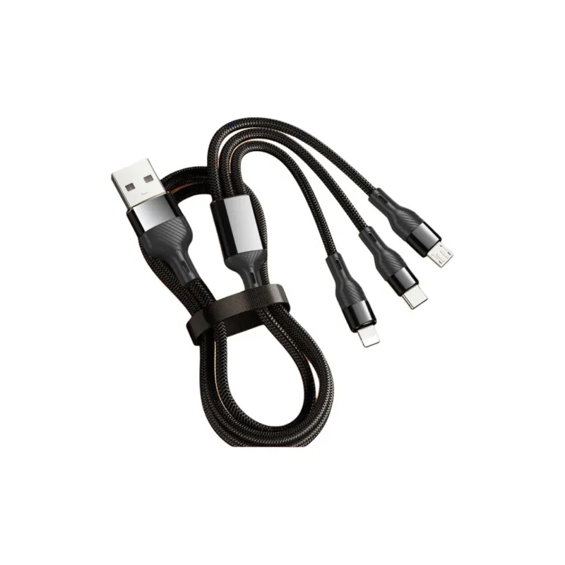 First Guard All in One Quadruple Reinforcement Three Line Fast Charging With Low Temperature Protection Cables-0