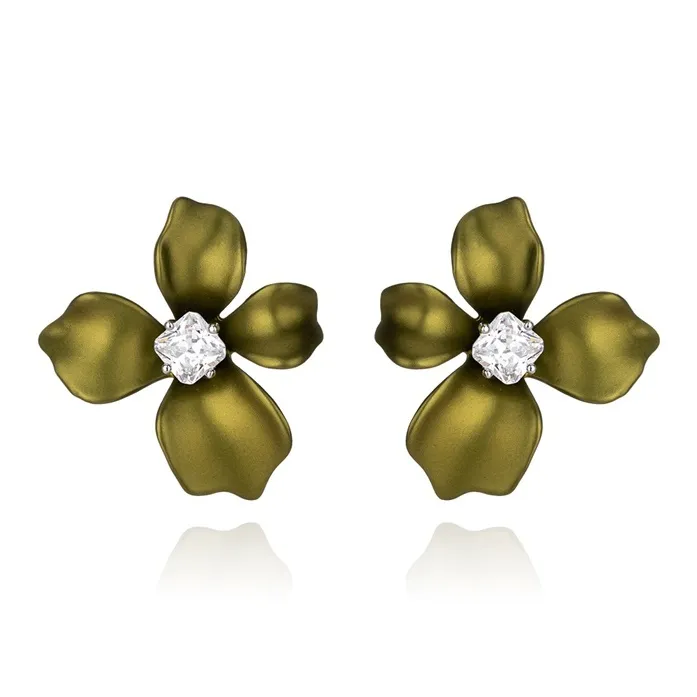 QLADY S925 Silver Stud Stud Earrings Women's-0