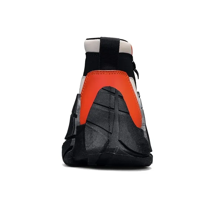 Binary Shock Absorbers With Slip Resistant And Abrasion Resistant Properties High Top Outdoor Shoes Men's Black-3