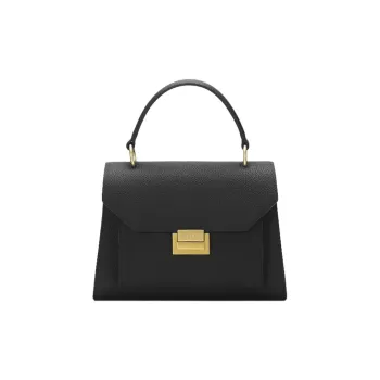 SADI Cow Leather Handbag Regular Women's Black/Brown