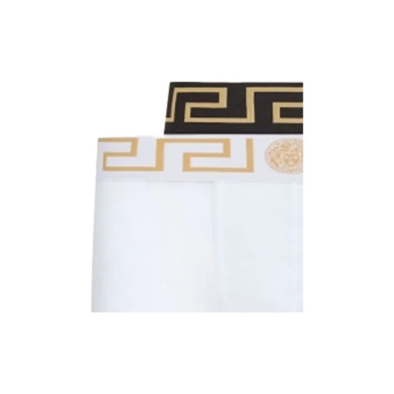 VERSACE Greca Border Long Trunks 2 Pack 'White/Blue'-2