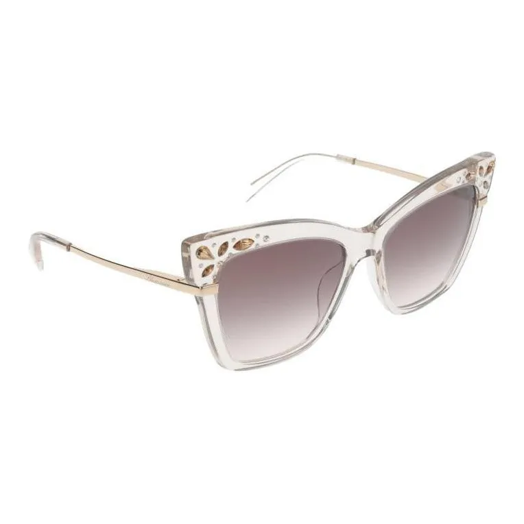 Blumarine Metal Acetate Square Sunglasses Women's Beige-3