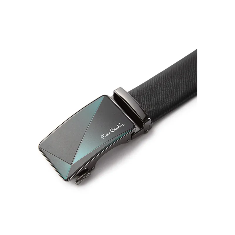 PIERRE CARDIN Cow Leather Belts Men's Black 3.5CM-2