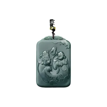 Jade Charm Yao Hetian Jade Necklaces Green Jade Unisex