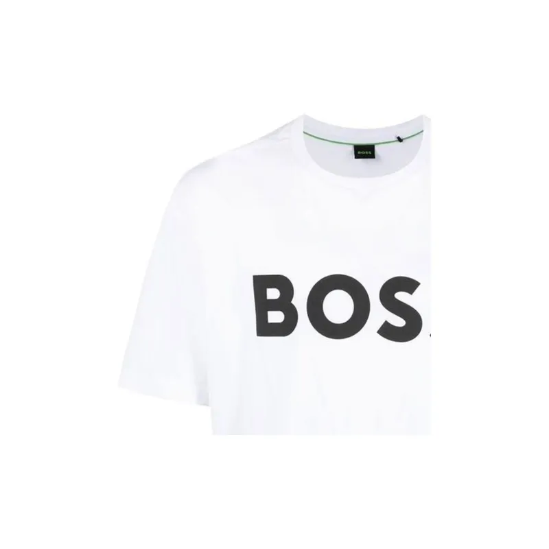HUGO BOSS Logo print Crew neck T shirt-5