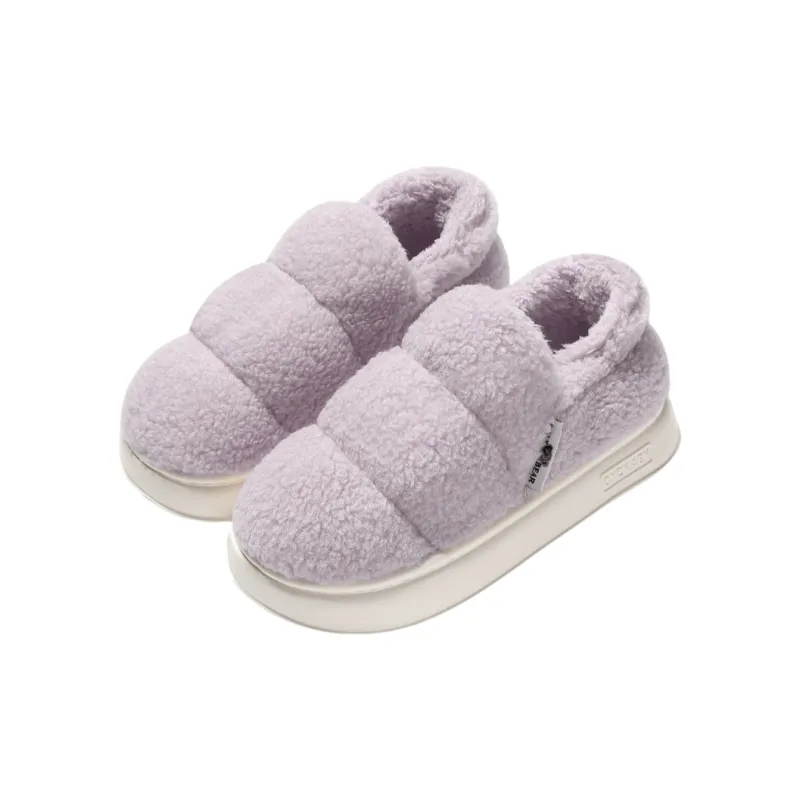 Yalu Home Cotton Slippers Winter With Back Support, Plush, Warm Indoor, Bedroom, Winter Cotton Slippers, All-2