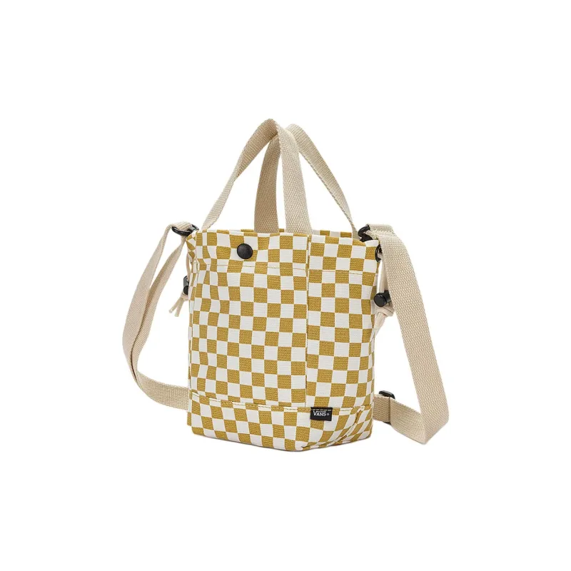 Vans Cotton Tote Bag, Shopping Bag, Shoulder Bag, Crossbody Bag, Handbag Mini Women's Yellow & White-2