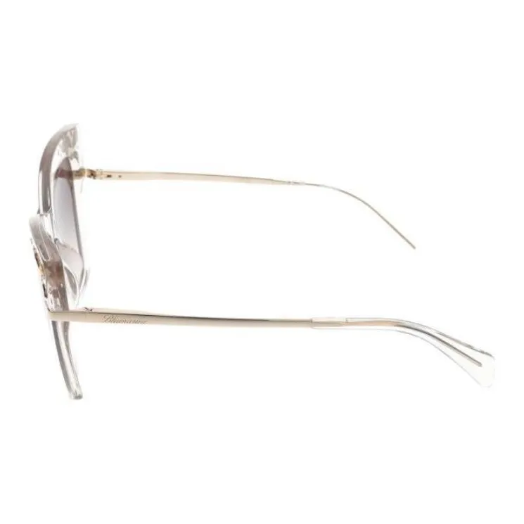 Blumarine Metal Acetate Square Sunglasses Women's Beige-4