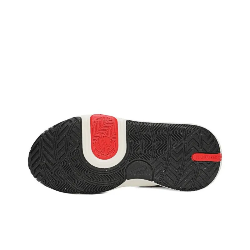 Nike Team Hustle D 11 Slip Resistant Low Top Kids Lifestyle Shoes Black Red Teenagers-4