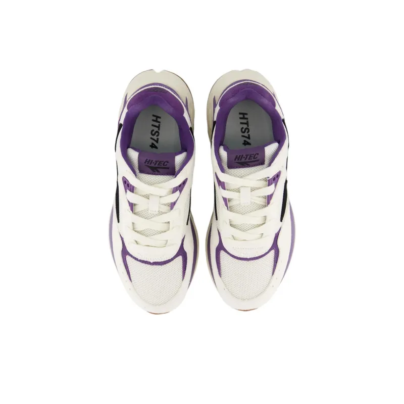 HI TEC Anti Slip Wear Resistant Low Top Casual Shoes Women's White Purple-3