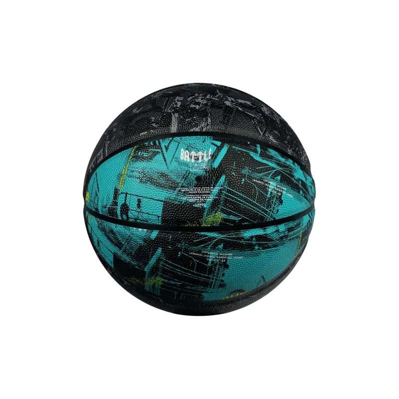 ProSelect PU Basketball Black Green Size 7 Training Competition Unisex-4
