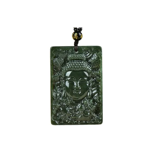 Jing Ruyu Necklaces Green Jade Unisex