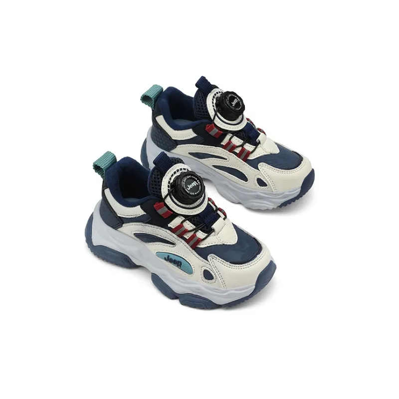 Jeep Durable Warm Low Top Kids' Running Shoes Dark Blue Red Kids'-3