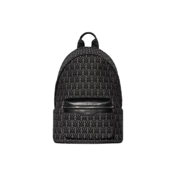 AMIRI Cotton With Polyester Calfskin Trim Backpack Men's Black
