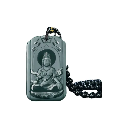 Jade Charm Yao Hetian Jade Necklaces Green Jade Unisex