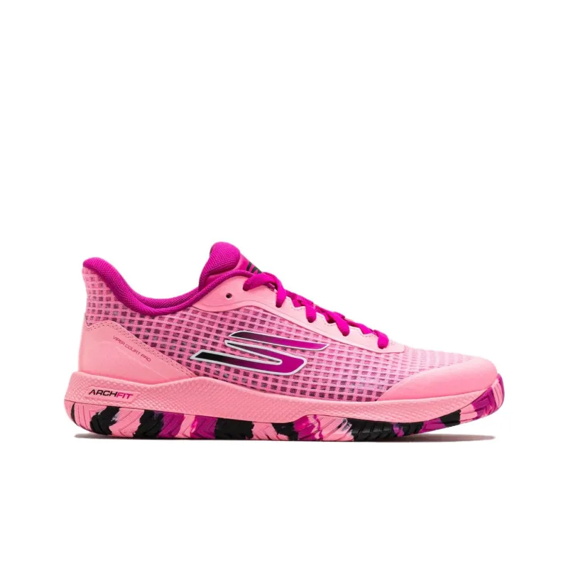 Skechers Viper Court Pro Anti-Slip Wear-Resistant Low-Top Training Shoes Women's Pink-1