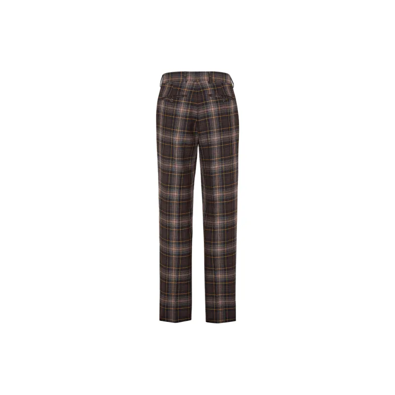 FENDI Tartan Tapered Leg Trousers-1