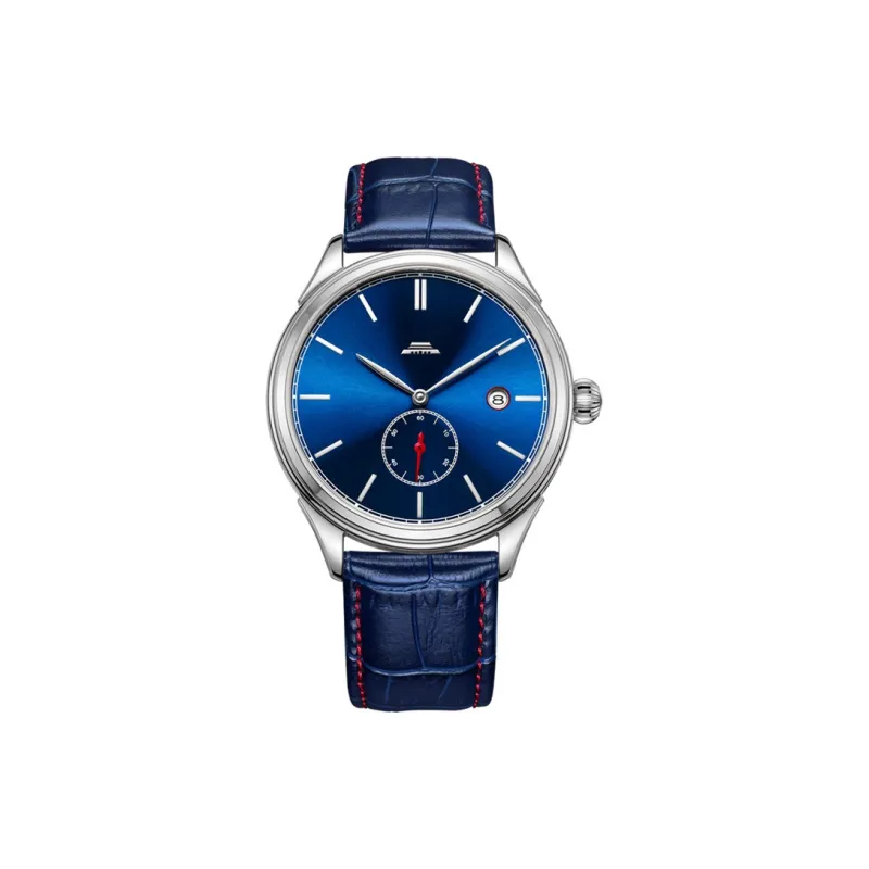 Beijing Beihai Mechanical Movement Genuine Leather Strap Watch Men's Watches White Dial-12
