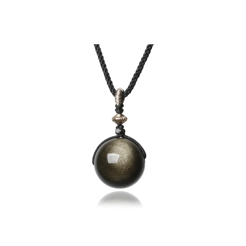 EADDA JEWELRY Obsidian Jade Necklaces Unisex-2