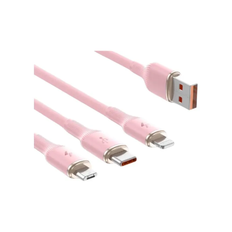 First Guard 3VZ0020 All in One Unwrapped Single Cable With Triple Charging Cables-7
