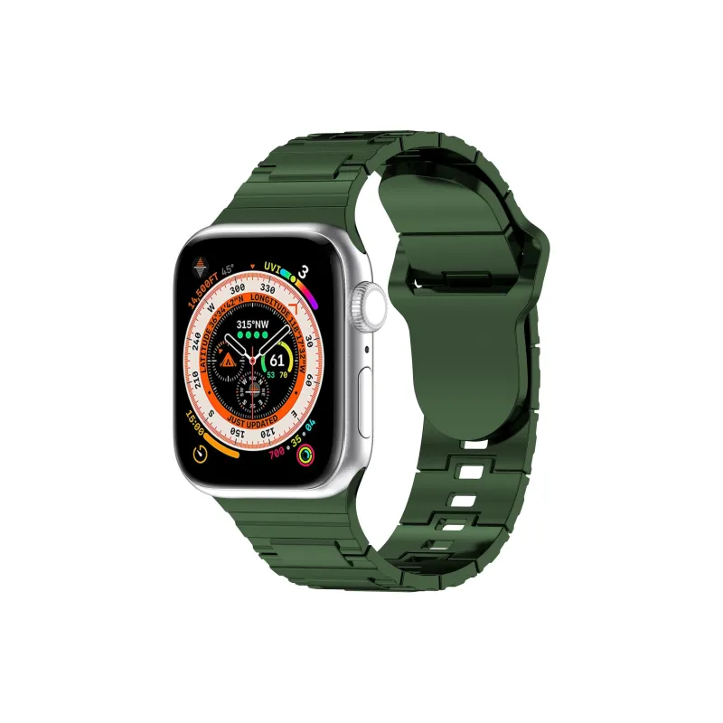 Cuttlefish Grid Apple Compatibility Watch Band Imitation Metal Material-6