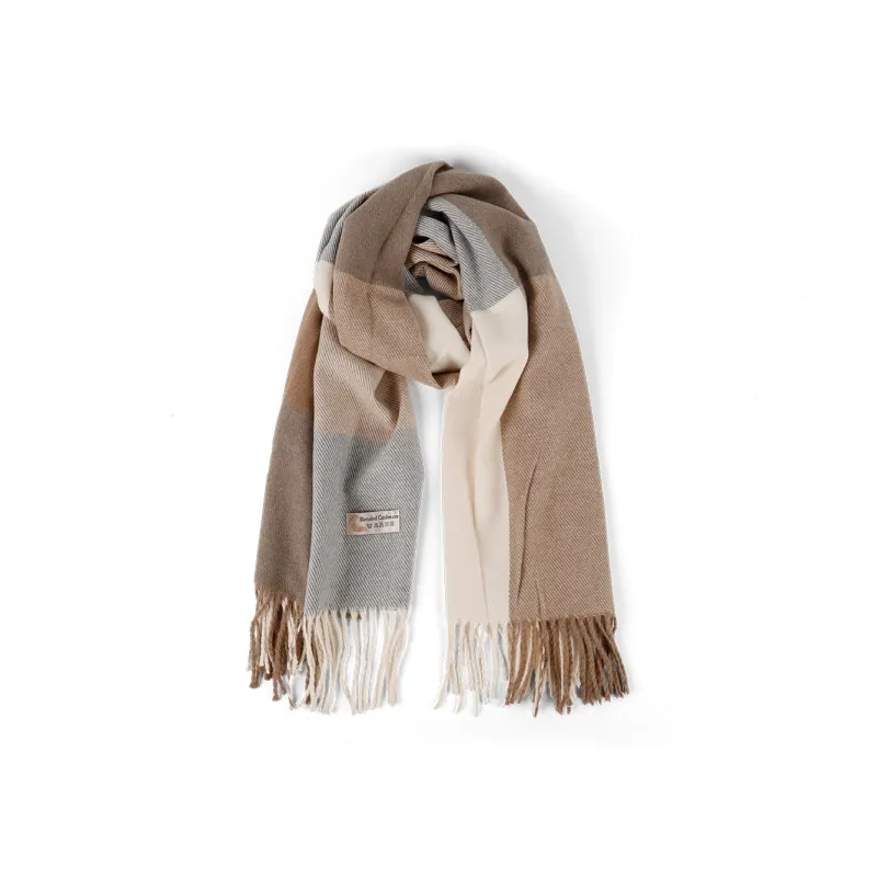 Gold Artist Cashmere Knit Scarves Unisex-3