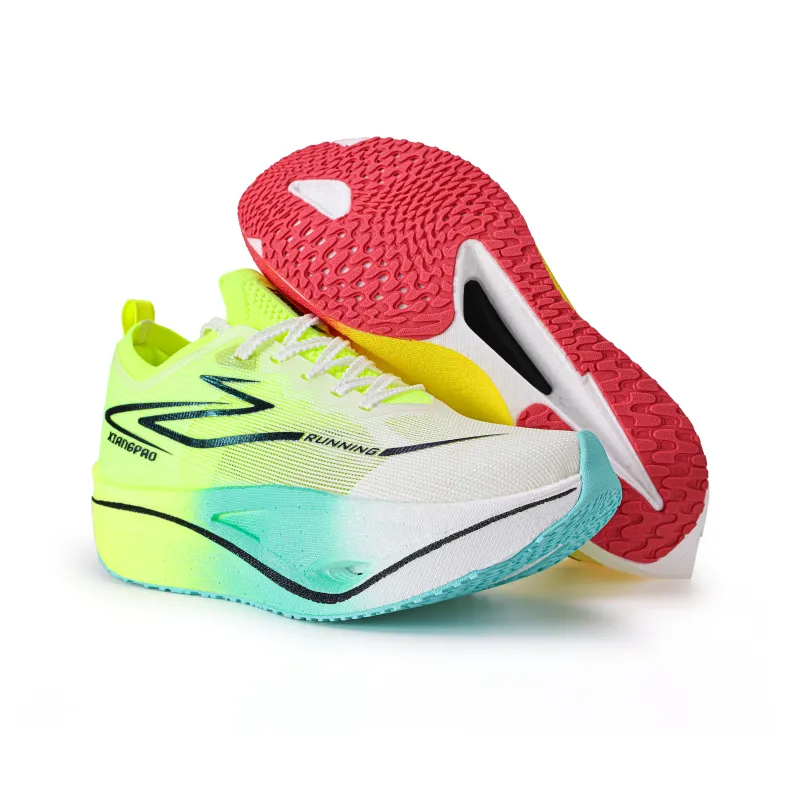 Xiangpao Low Top Running Shoes Unisex Mismatched Color Yellow Scroll And Blue Lantern-5