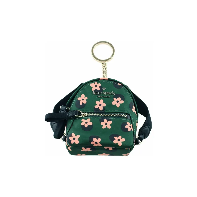 Kate Spade Chelsea Polyester Keychain Coin Purse Charm Bag Accessory Women's Green-3