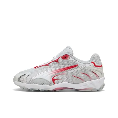 PUMA Inhale Anti-Slip Wear-Resistant Low-Top Running Shoes Unisex White Red
