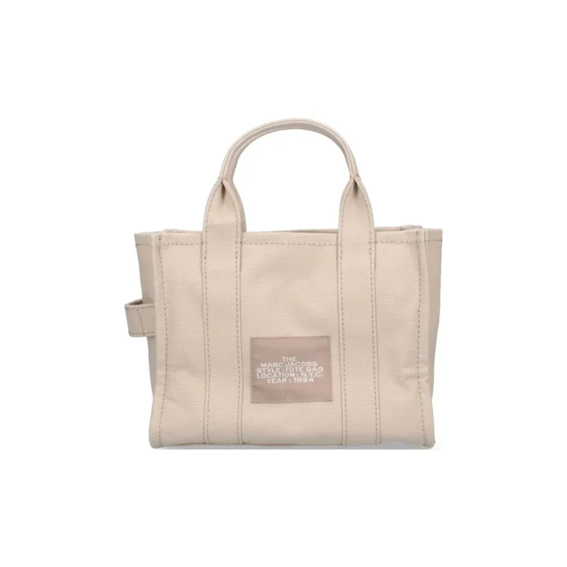 MARC JACOBS Cotton Tote Bag Shopping Bag Handbag Mini Women's Beige-3