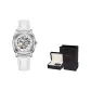 Silver Case White Strap