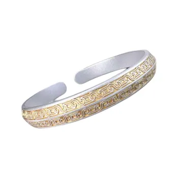 Stone Edge Poly 999 Fine Silver Bangles Unisex