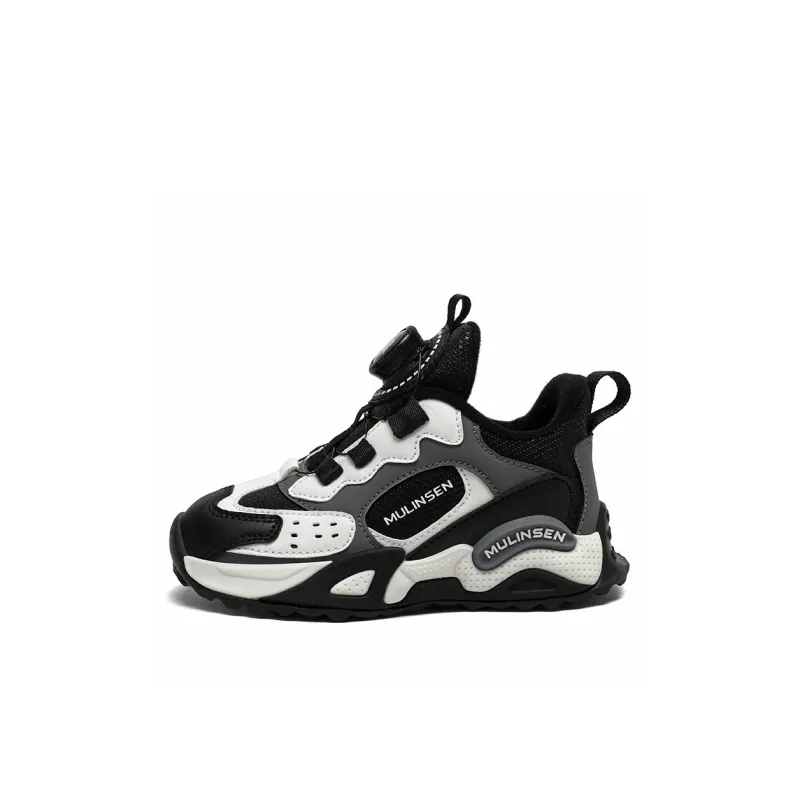 Mulinsen Cushioning Rebound Abrasion Resistant Slip Resistant Mid Top Children's Basketball Shoes Kids'-2