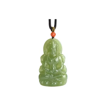 Phoenisess Necklaces Green Jade Men's
