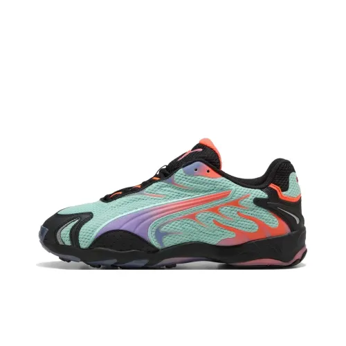 PUMA Inhale Anti-Slip Wear-Resistant Low-Top Running Shoes Unisex Cyan Black