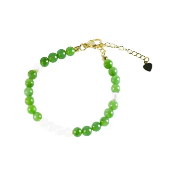 Clear Snow Hetian Jade Bracelets Jasper Unisex
