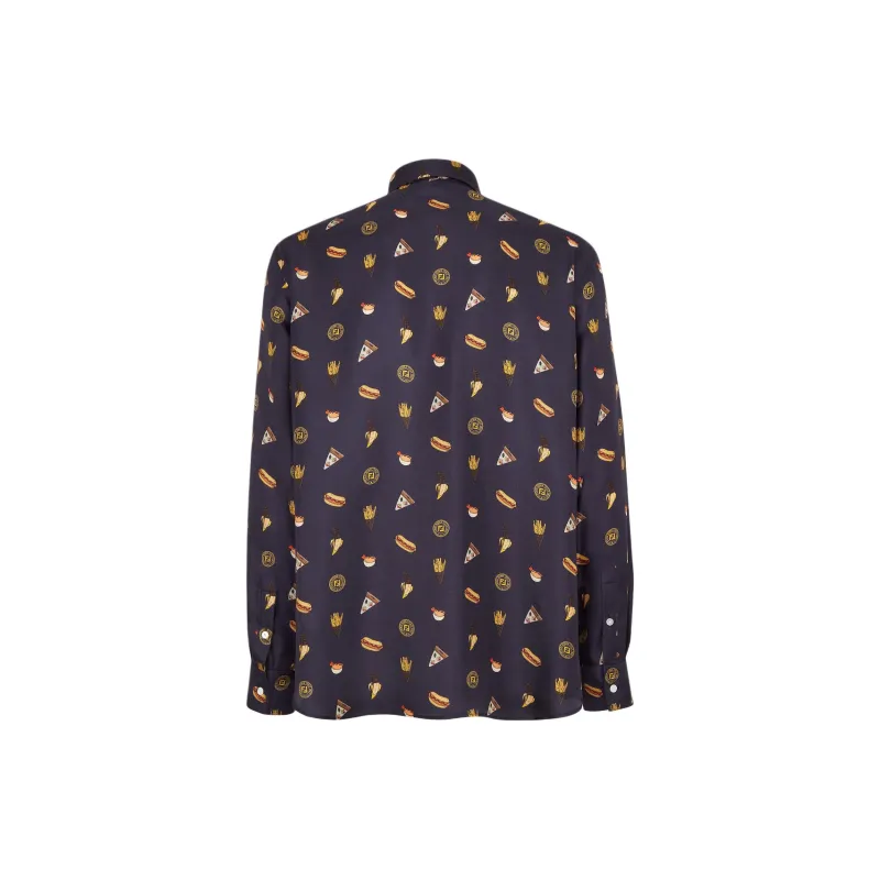 FENDI Shirts Men Blue-1