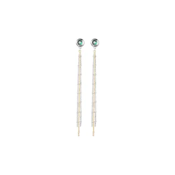 Roaelove 925 Sterling Silver Zircon Drop Earrings Women's