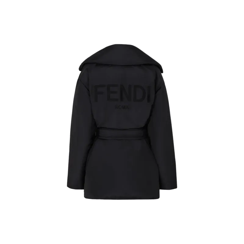 FENDI Logo embroidered Coat-1