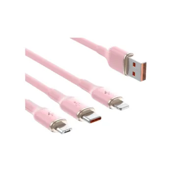 First Guard 3VZ0020 All in One Unwrapped Single Cable With Triple Charging Cables