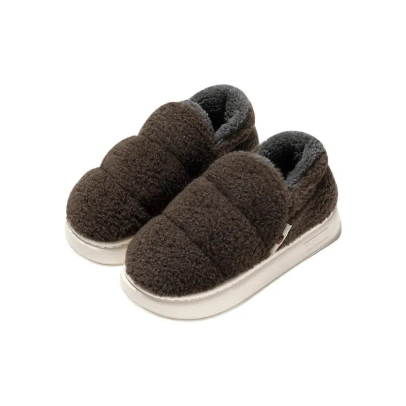 Yalu Home Cotton Slippers Winter With Back Support, Plush, Warm Indoor, Bedroom, Winter Cotton Slippers, All-12