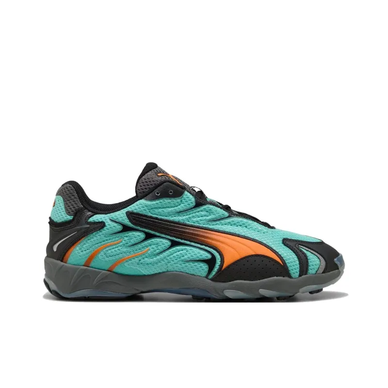 PUMA Inhale Anti Slip Wear Resistant Low Top Running Shoes Unisex Cyan Black Orange-1