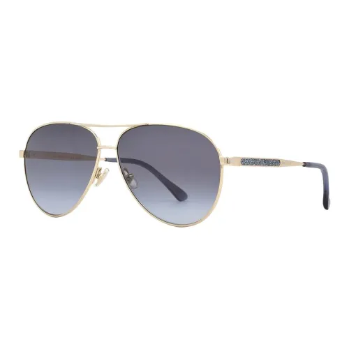 Jimmy Choo Metal Aviator Sunglasses Women's Gold