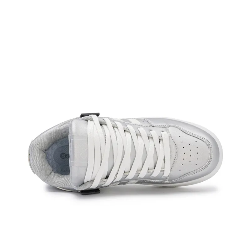 SHUXIAOBEI Anti Slip And Wear Resistant Lightweight Low Top Skateboard Shoes Unisex White Blue-62