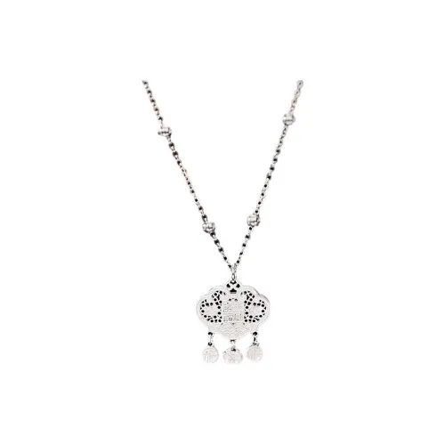 BKBU 990 Foot Silver Necklaces Women's White
