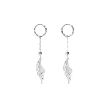 Stone Edge Poly Sterling Silver Earring 999 Fine Silver Women's