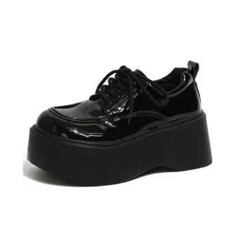 EEueeczs Casual Single Shoes 7.5cm Women's Black
