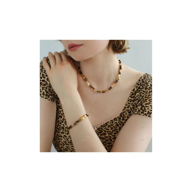 Leticia Ponti Tiger's Eye Stone Necklaces Women's-4